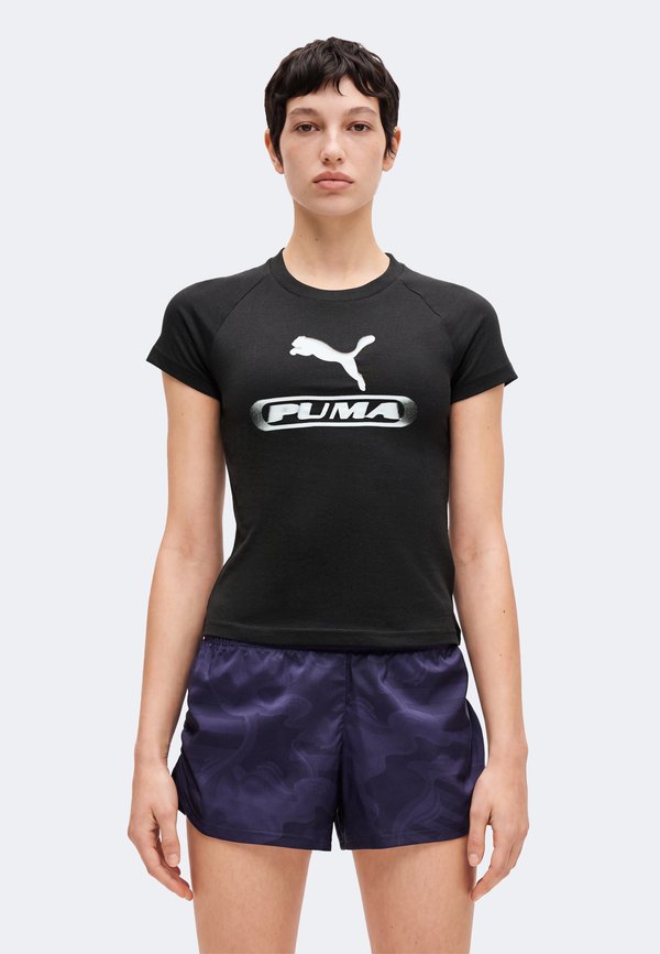 Puma PUMA SPORT SLIM GRAPHIC TEE - Print T-shirt - puma black