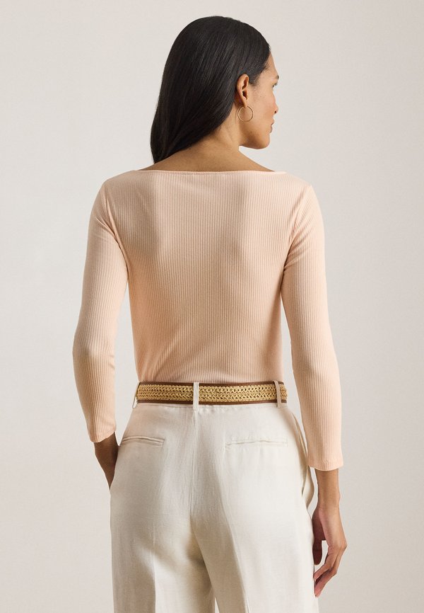 Lauren Ralph Lauren RIB-KNIT COTTON-BLEND BOATNECK TEE