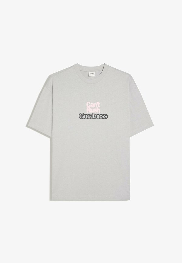 Bershka BOXY-FIT PRINTED - T-SHIRT - Print T-shirt - grey