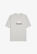 Bershka BOXY-FIT PRINTED - T-SHIRT - Print T-shirt - grey