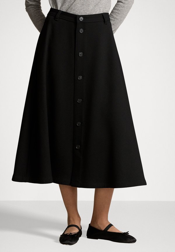 Polo Ralph Lauren WOOL CREPE BUTTONED SKIRT