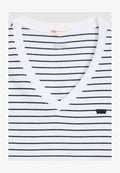 Levi's® FAVORITE V-NECK HM PEACOAT - Print T-shirt - golf course stripe b - whites -