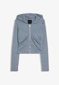 Bershka DRAPED HOODED  - Jumper - dark grey