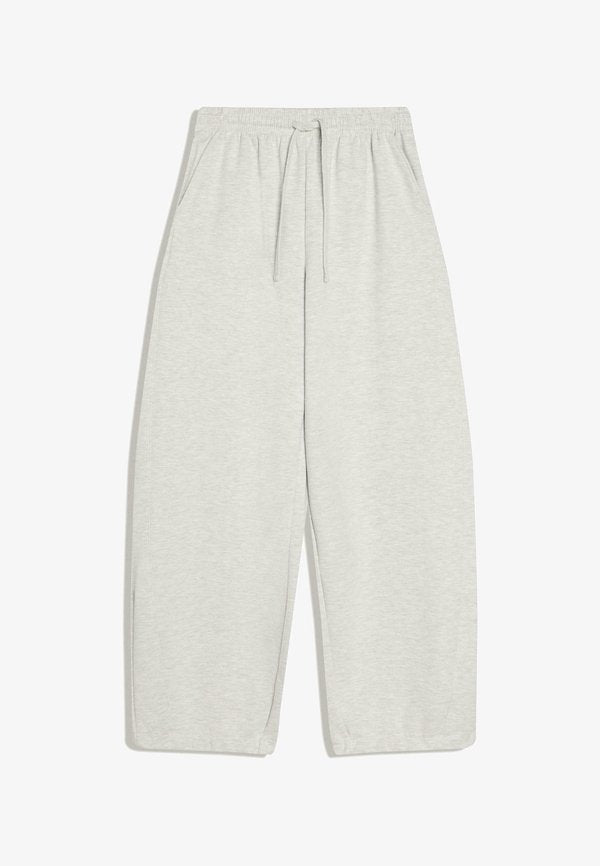 Bershka BARREL TROUSERS WITH STOPPERS 01167737 - Tracksuit bottoms - mottled light grey