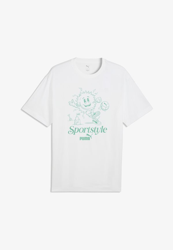 Puma GRAPHIC SUN T-SHIRT - Print T-shirt - white