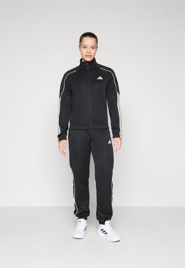 adidas Sportswear STADIUM 3 STRIPES TRACKSUIT - Tracksuit - black
