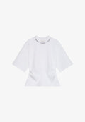 Calvin Klein Jeans SS LOGO NECK DETAIL INTERLOCK TO - Basic T-shirt - bright white