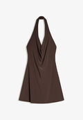 Bershka HALTER  - Jersey dress - brown