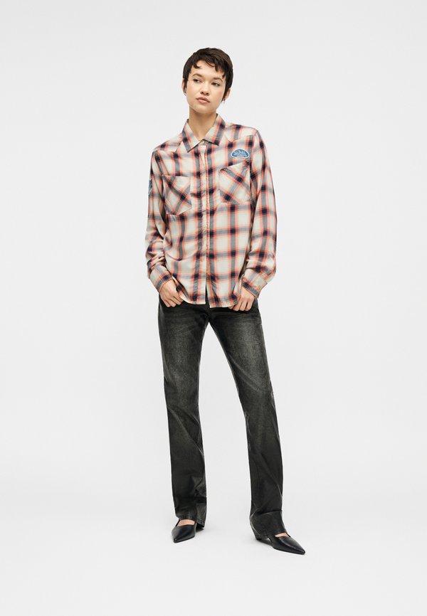 Von Dutch SHIRT PLAID WITH PATCH AND EMBROIDERY