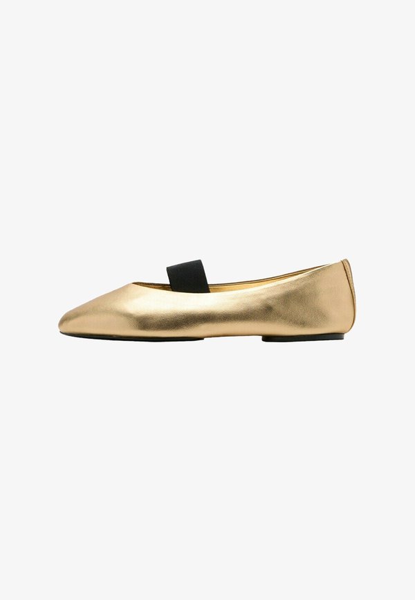 Mango ADULT - Ankle strap ballet pumps - gold