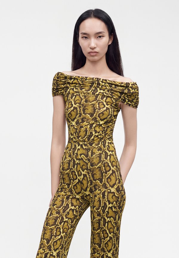 MARINE SERRE PYTHON PRINTED CASUAL PANTS