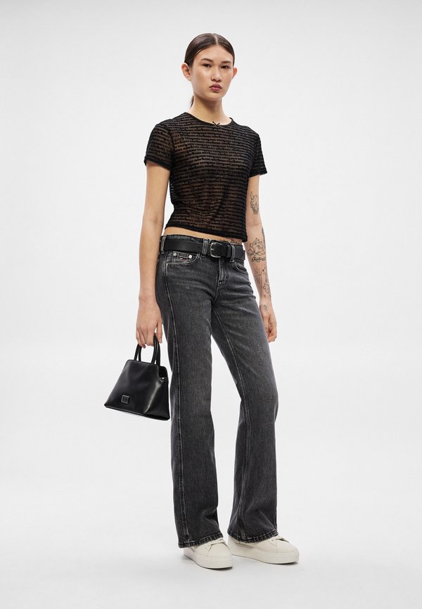 Tommy Jeans FADED LOW RISE BOOTCUT BLACK JEANS