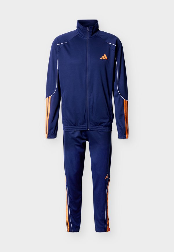adidas Sportswear STADIUM 3 STRIPES TRACKSUIT - Tracksuit - dark blue/pure orange