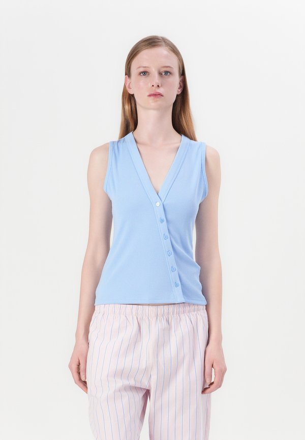 Abercrombie & Fitch POWDERED BUTTON THROUGH LONGLINE VEST