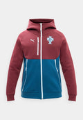 Puma PORTUGAL FPF HOODIE - National team wear - ruby shimmer/ocean tropic