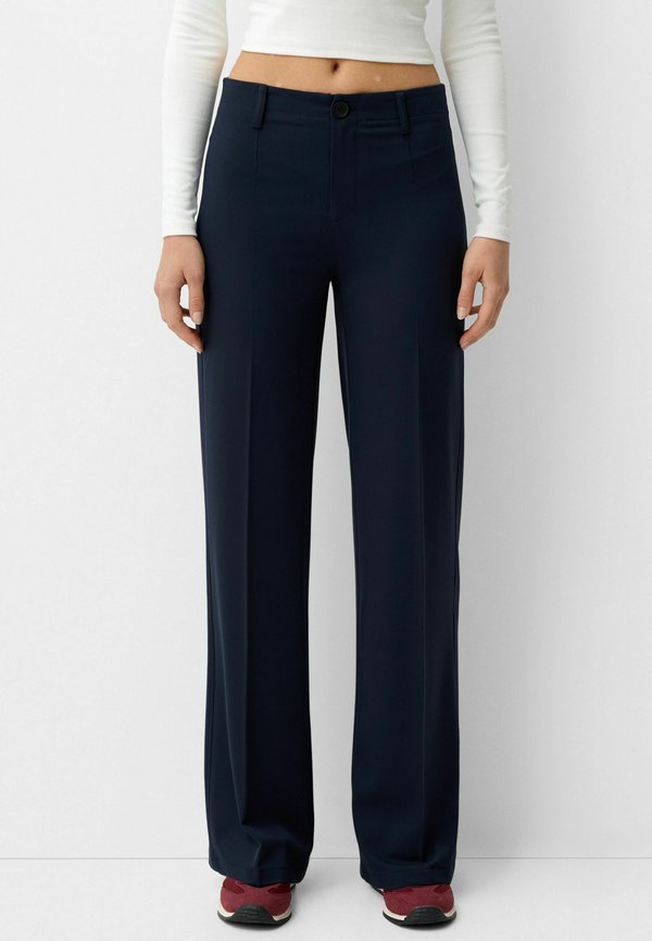Bershka WIDE-LEG TAILORED - Trousers - royal blue