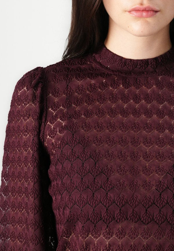JDY JDYAVERY L/S LACE TOP JRS NOOS