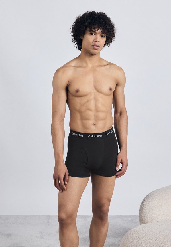 Calvin Klein Underwear TRUNK 7 PACK COTTON STRETCH - Trunks - black