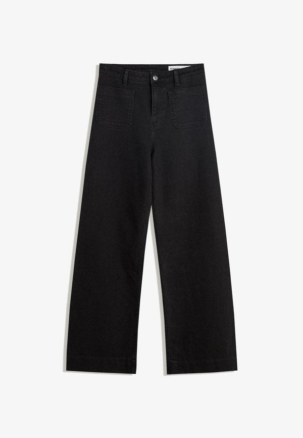 Bershka WITH POCKETS - Wide Leg - black