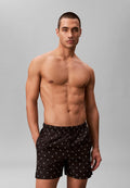 Calvin Klein Swimwear MEDIUM DRAWSTRING COVERED WAISTB - ICON SWIM - Swimming shorts - diamond logo black