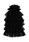 KARL LAGERFELD KARL STUDIO RUFFLE MESH TOP