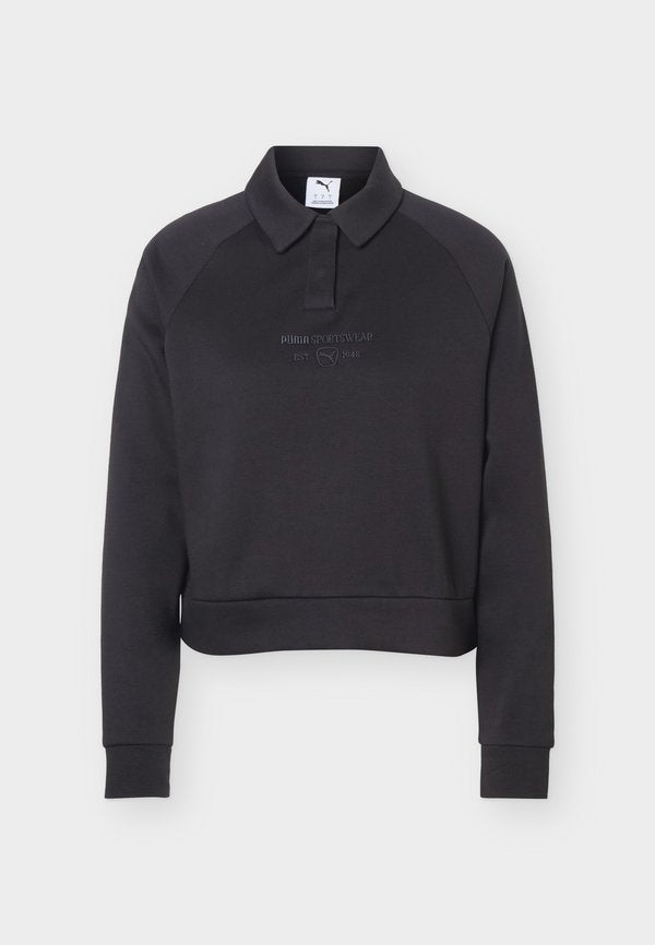 Puma PUMA CLASS RELAXED LONGSLEEVE POLO FL - Sweatshirt - black