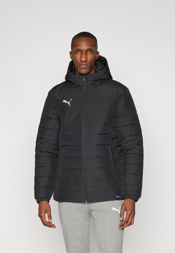Puma TEAMADDITIONS HOODED PADDED JACKET - Winter jacket - black/silver