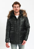 Lee Cooper DOWNJACKET WITH ROUND COLLAR AND REMOVABLE HOOD WITH SYNTH