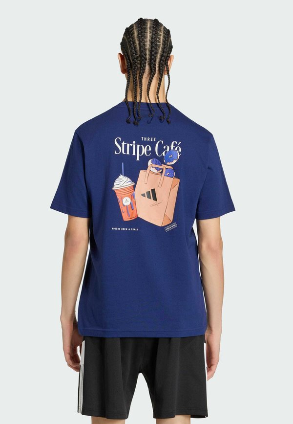 adidas Sportswear ADIDAS SPORTSWEAR COFFEE CAFE DONUT BAG GRAPHIC T-SHIRT - Print T-shirt - dark blue