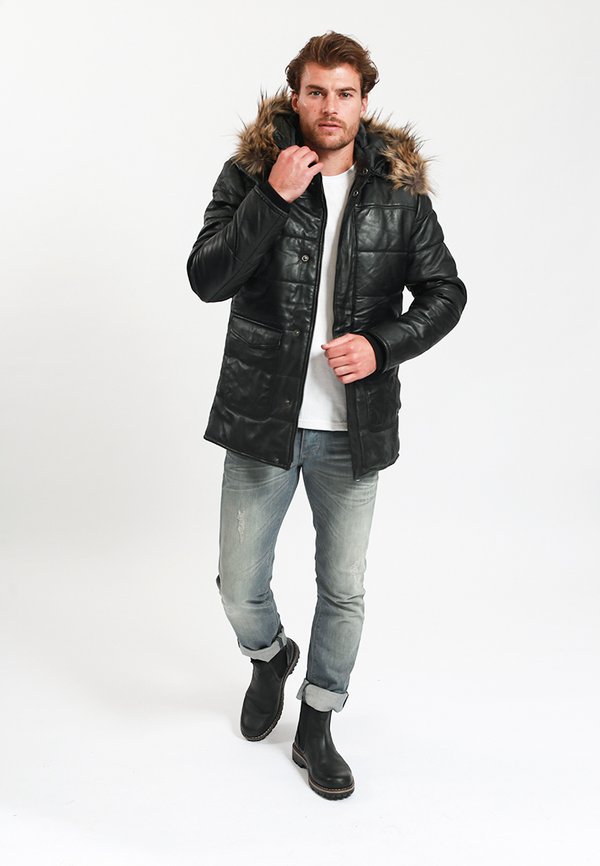 Lee Cooper DOWNJACKET WITH ROUND COLLAR AND REMOVABLE HOOD WITH SYNTH