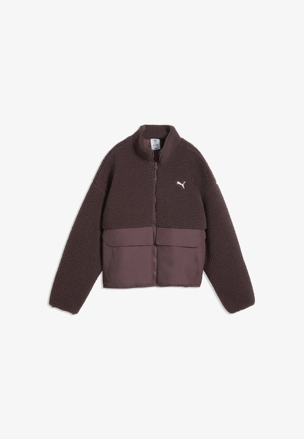 Puma RE:FIBRE SHERPA JACKET W - Fleece jacket - rich cocoa