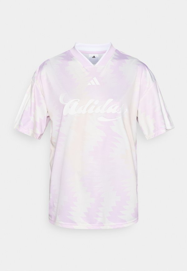 adidas Sportswear HOUSE OF TIRO X COMMON GOAL - Print T-shirt - white/off white/ice lavender/multicolor