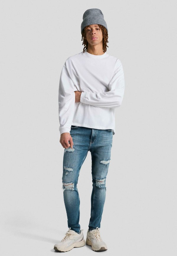 Bershka Slim fit jeans - light-blue denim