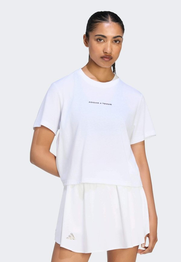 adidas Performance ADIDAS PERFORMANCE TENNIS CULTURE GRAPHIC T.SHIRT - Sports T-shirt - white
