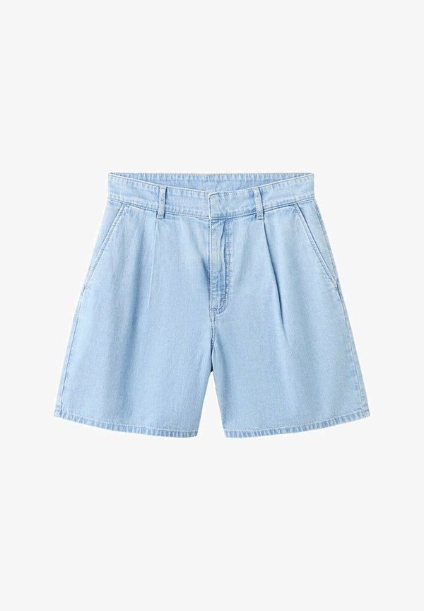 Mango ADULT - Denim shorts - light blue