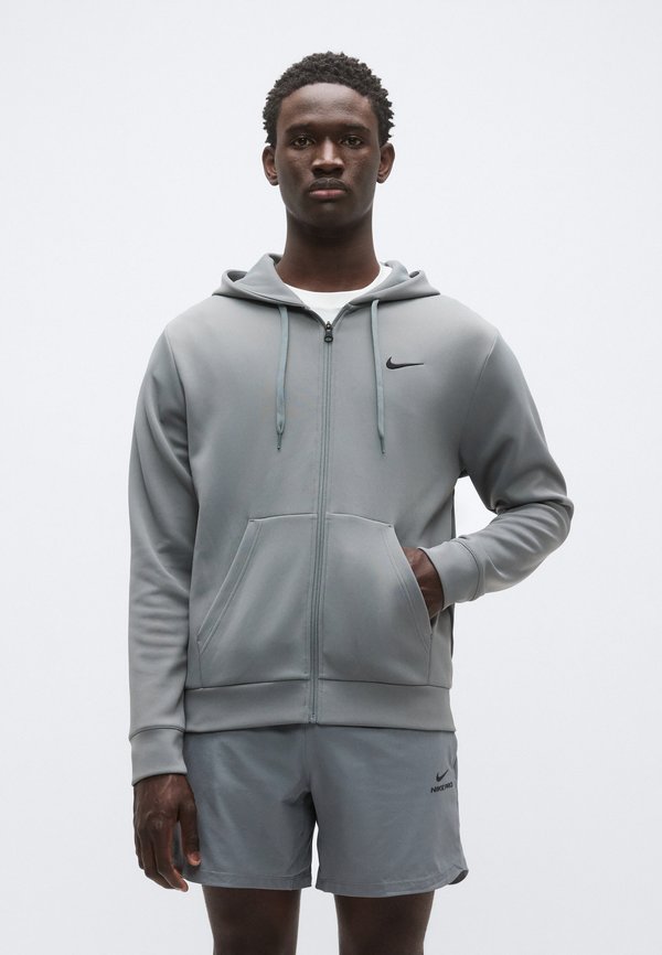 Nike Performance FLEX - Zip-up sweatshirt - smoke grey/black