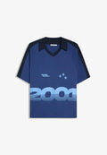 Bershka RETRO PRINT - POLO SHIRT - Polo shirt - royal blue