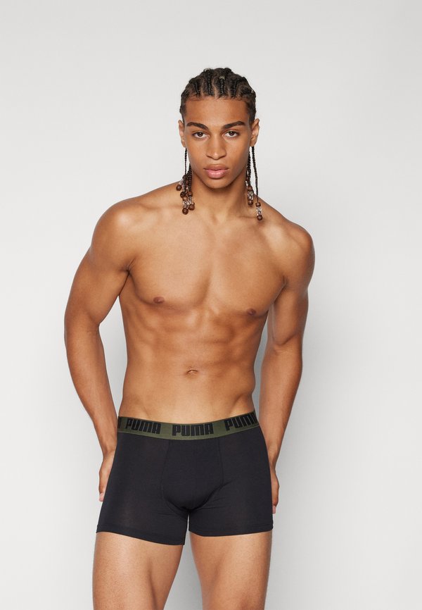 Puma MEN EVERYDAY HERITAGE STRIPE 2 PACK - Trunks - forest night tonal