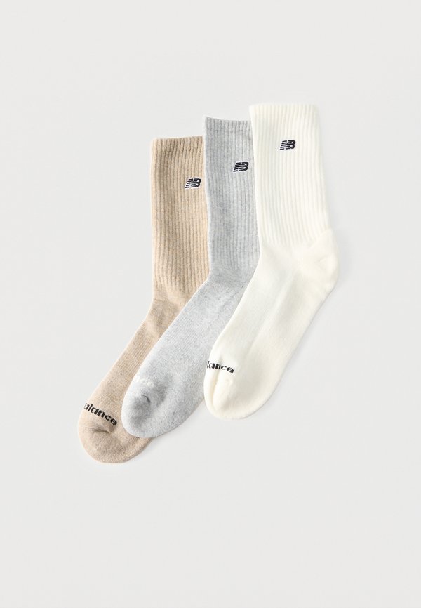 New Balance SEASONAL CREW UNISEX 3 PACK - Socks - grey/off-white/stone