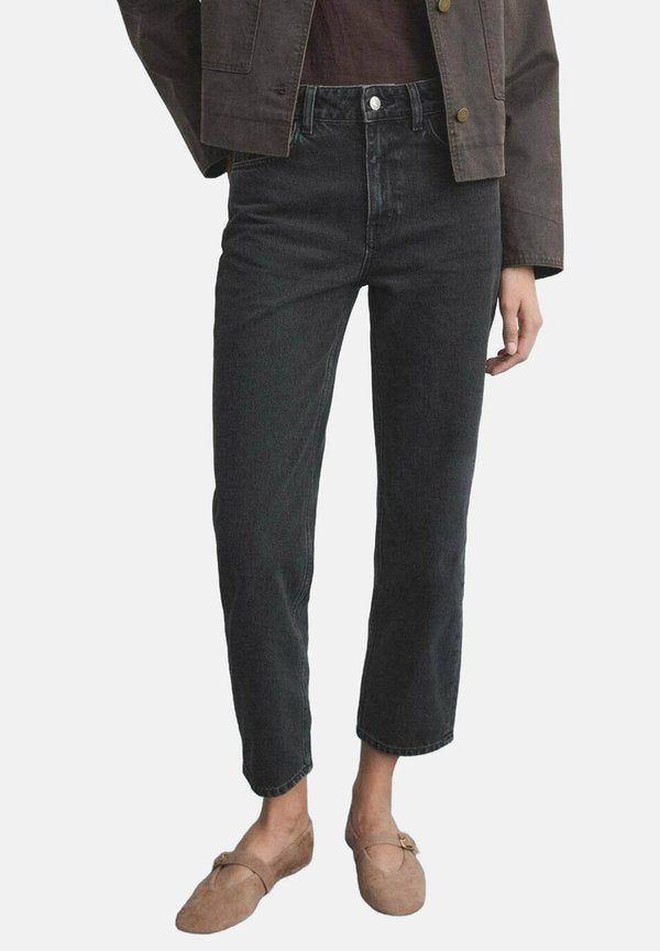 Mango Straight leg jeans - black denim