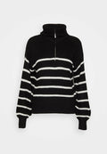 JDY JDYJUSTY ZIP NECK STRIPE
