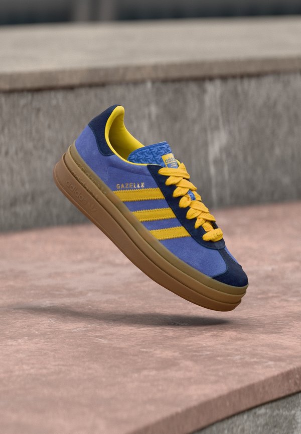 adidas Originals GAZELLE BOLD - Trainers - night indigo/eqt yellow/real lilac