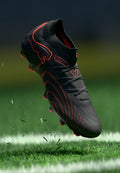 Puma FUTURE 9 PRO FG/AG - Football boots artificial grass - black/glowing red/strong gray