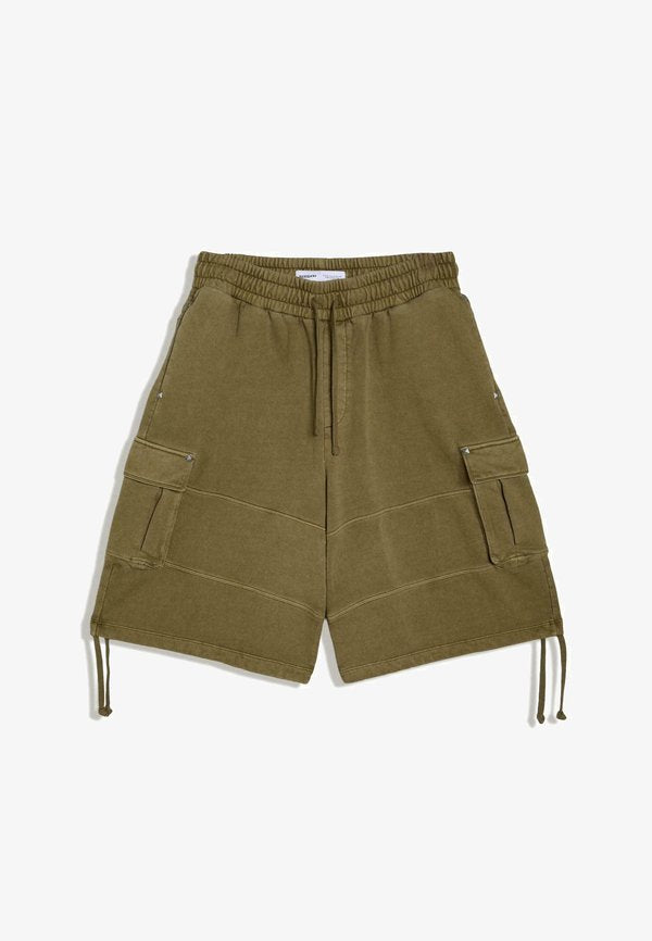 Bershka FADED - CARGO JORTS - Shorts - khaki