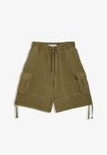 Bershka FADED - CARGO JORTS - Shorts - khaki