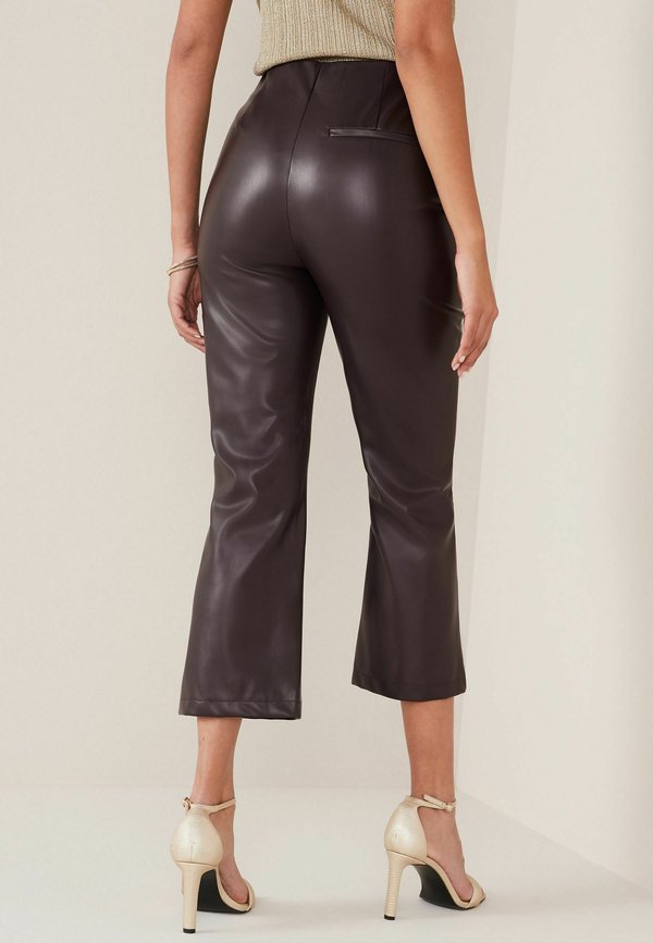 Next PU CROP KICKFLARE TROUSERS