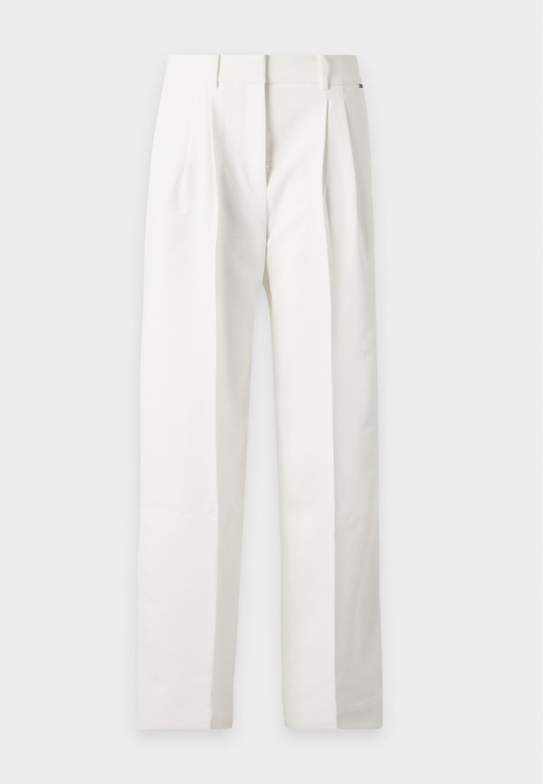 Calvin Klein EFFORTLESS WIDE LEG - Trousers - marshmallow