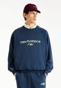 New Balance TRACKSIDE FRENCH TERRY CREW - Hoodie - nb navy