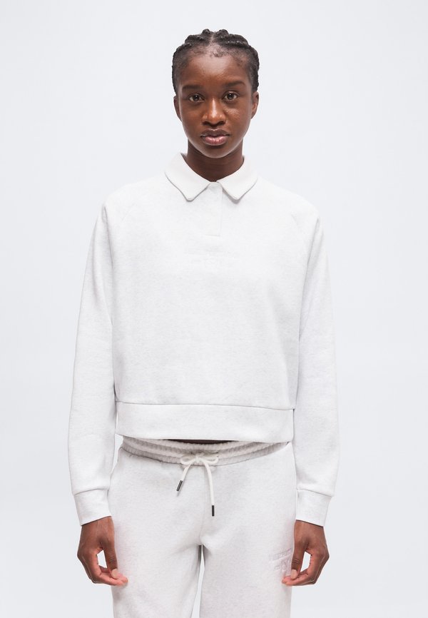 Puma PUMA CLASS RELAXED LONGSLEEVE POLO FL - Sweatshirt - white glow heather