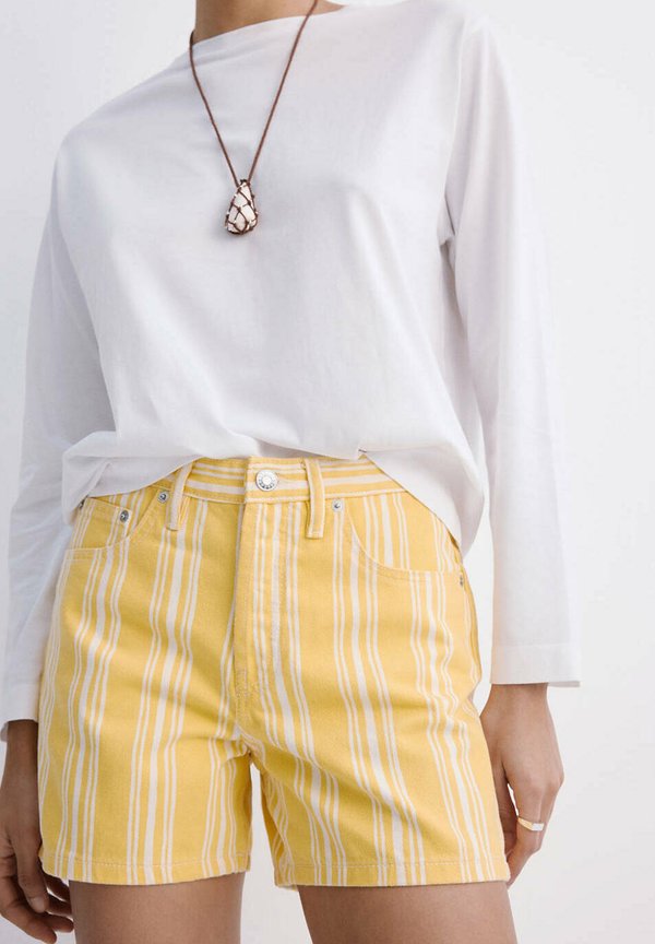 Mango ADULT - Denim shorts - yellow